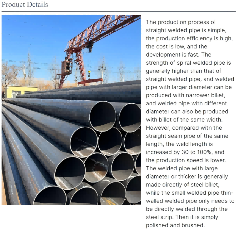 Welded Pipe for Fluid Transportation